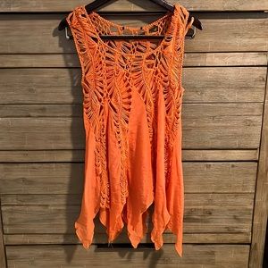 Boho flowy 2-piece tank top Sz L